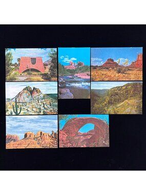 Vintage Postcard Lot Red Rocks Sedona Oak Creek Canyon Rainbow Bridge Bell AZ Ar
